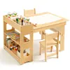 Mesa de juguetes transfronteriza, estantería para niños, juego de mesa y sillas para niños, rincón de lectura para niños, mesa de actividades para preescolares, mesa de dibujo para niños