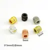 Color Oro 14K Zirconia Microincrustada Conservante del Color Espaciadores Huecos de Trompeta Accesorios para Pulseras Hechas a Mano DIY Materiales para Joyería de Collares