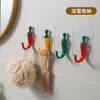 Gancho decorativo creativo con forma de chile, no requiere taladro, para colgar llaves detrás de la puerta, en la entrada y para colgar ropa