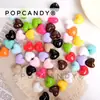 Cuentas Acrílicas de Color Natural en Forma de Corazón con Agujero Recto para Cadenas de Teléfono y Llaveros DIY, Cuentas Sueltas que No se Desvanecen