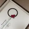 Estilo coreano combina com tudo estilo ins linda tiara de cabelo elástico de alta elasticidade corda de cabelo básica com pompom acessório de rabo de cavalo