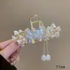 Grampo de Cabelo Rosa Artístico Retrô Primavera 2025 Metal Galvanizado Estilo Chinês Clipe de Tubarão Acessório de Cabelo Yiwu