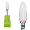 Cabezal de esmalte de uñas de cerámica Cabezal de removedor de esmalte de uñas Broca Cilíndrica Cabeza Plana Cabezal de Pulido de Cerámica