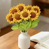 Ramo de Girasol Tejido a Mano DIY Terminado, un Regalo Éxito para el Día del Maestro o el Cumpleaños de una Hermana
