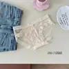 Gaze Luar~Calcinhas Fofas com Laço Doce Menina Desejo Puro Renda Respirável Algodão Antibacteriano Forro de Algodão Calcinhas Femininas