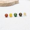 Ágata natural cinco vias deus da riqueza contas bronzeadoras amarelo vermelho branco preto verde contas redondas deus da riqueza contas soltas lote contas com contas atacado