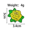 Broche de Desenho Animado em Forma de Flor Transfronteiriço, Acessório de Nicho para Roupas e Mochilas de Meninas, Distintivo Floral Metálico Versátil e Único