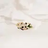Anillo de Panda con Bambú Plateado para Mujer, Nuevo Estilo Chino, Pequeño y Lujoso, Anillo Abierto Artístico, Regalo para Amigas