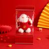 Llavero creativo de peluche de oso de Año Nuevo para coche, colgante para bolso de pareja del Año de la Serpiente, regalo pequeño, venta al por mayor