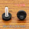Tornillo m6m8 pie ajustable para muebles pie ajustable con tornillo almohadilla de pie de tornillo pie de ajuste de tornillo de nailon blanco pie nivelador