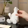 Soporte para teléfono de oso polar, lindo soporte de escritorio de dibujos animados para teléfono perezoso, un gadget imprescindible para estudiantes para comer y maratonear series