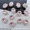 Novo Anel Mágico Oval Cravejado com Diamantes e Contas de Zircônia Multi-furo Acessórios para Pulseira e Colar DIY Feitos à Mão com Contas