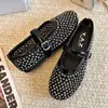 Zapatos Mary Jane Cuadrados Retro con Hebilla de Pedrería para Mujer, Zapatos Planos Cómodos de Suela Suave para el Trabajo, Sandalias Estilo Hada Famosas en Internet