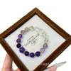 Pulseira Design Coringa Qiaoen Atacado Nove Fogo Púrpura Ametista Natural Raposa de Nove Caudas Cristal Branco Lapidado
