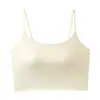 Camisola na cor da pele com bojos embutidos, sem costura, modeladora e com design que revela as costas, lingerie anti-exposição para mulheres, novo estilo