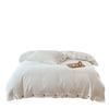 Ropa de Cama para Hotel y B&B Estilo Botón Estilo Liso Juego de Cuatro Piezas Imitación Algodón Puro Algodón Lavado Juego de Tres Piezas Cómodo