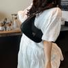 2025 Nueva Moda Color Sólido Lazo Casual Casual Gran Capacidad Bolso de Hombro Para Ir al Trabajo Bolso Sobaco Bolso de Mano Mujer