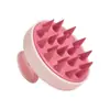 Escova de Silicone Popular Transfronteiriça para Shampoo para Uso Doméstico, Limpeza do Couro Cabeludo, Escova Massageadora Anti-Coceira, Pente de Shampoo para Cuidado do Couro Cabeludo Adulto