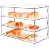 Acrílico Transparente Vaso Pan Panqueque Sándwich Postre Encimera Cafetería Mostrador Caja de Exhibición Caja de Almacenamiento