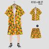 Camisa de manga corta estilo Hong Kong estilo japonés para hombre, estilo coreano, holgada, hawaiana, retro, de moda, con flores costeras.