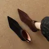 Botines adelgazantes de piel suave para mujer, nuevo estilo Otoño/Invierno 2026, punta fina, elegantes, versátiles, tacón alto fino, estilosos, cremallera trasera, botines individuales