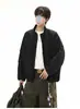 Chaqueta Funcional de Talla Grande para Hombre, Nueva de Otoño 2026, Cuello Alto Desestructurada, Color Sólido Simple, Moda Versátil, Abrigo Casual