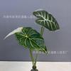 Decoración de flores artificiales para boda transfronteriza planta verde al por mayor pieza única simulación hoja verde hoja de tortuga planta adornos para sala de estar en casa