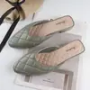 Zapatillas de Verano Heli Shark para Mujer con Punta y Media Suela, Moda Nueva, Color Sólido, Calzado Exterior Casual de Punta Cerrada, Plano para Mujer
