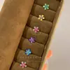 Uñas de Hélice para Hueso de Oreja con Flor de Gradiente de Colores Dopamina Primavera y Verano para Mujeres Pendientes Dulces de Flor Pendientes Joyería de Oreja 2025 para Mujeres