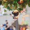 2023 nueva serie de lindos perros navideños, adornos para árboles de Navidad, colgante acrílico para coche