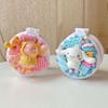 Peine plegable con bolsa de aire y espejo de maquillaje, bolsa de material para manualidades, bonito peine de masaje de cabeza con cojín de aire en forma de corazón para niña, venta al por mayor