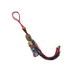 Pico de Luz Dorada Wudang Horno de los Ocho Trigramas Colgante de los Cinco Elementos Llavero Borla DIY Accesorios Amuletos para Bolsos Unisex