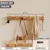 Perchero de pared de madera maciza, gancho de pared sin taladro detrás de la puerta, perchero multifuncional para dormitorio, recibidor y pasillo