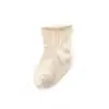 Calcetines para bebé, Clase A, para recién nacidos, primavera y otoño, holgados, color liso, calcetines de media pantorrilla para bebés y niños pequeños de 0 a 3 años, no aprietan las piernas