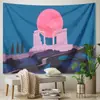 Tapeçaria Decorativa de Paisagem Impressa Transfronteiriça, Tecido de Fundo Personalizado para Quarto e Sala de Estar, Revestimento de Parede para Esconder Imperfeições, Pedido Mínimo de Uma Peça