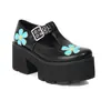 Comércio Exterior Europeu e Americano Amazon Primavera e Outono Novos sapatos femininos de sola grossa retrô sapatos de couro envernizado flor muffin sapatinhos de couro para mulheres