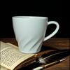 Taza de Porcelana Blanca Pura Esmaltada Taza de Cerámica Regalo de Negocio Publicitario Textura Personalizada Taza de Café Sencilla Al por Mayor