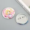 Insignia redonda de hojalata personalizada con doble destello reflectante, de estilo secundario de dibujos animados, para personas creativas alrededor, personalizada