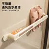 Estante de almacenamiento con drenaje para baño, zapatero tipo trineo para baño, estante de almacenamiento para el hogar sin perforaciones, toallero de pared a prueba de polvo y drenaje