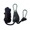 Cuerda colgante ajustable para exteriores con gancho, no necesita construir un toldo, tensor de cuerda para acampar, ajustador de hebilla de polea