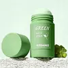 Mascarilla Sólida Control de Grasa Té Verde Kissaimis Mascarilla de Barro Berenjena Eliminación de Puntos Negros Limpieza Profunda Mascarilla de Barro para Untar