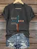 Top de cuello en V para mujer de verano con un diseño elegante, Camiseta de punto de manga corta con doble estampado, Popular top casual de manga corta para mujer de verano