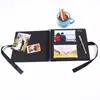 Álbum de Recortes Tarjeta Negra Retro Personalizado por el Fabricante Álbum de Fotos DIY Creativo con Lazo Ventana Cinta de 10 pulgadas Álbum de Recortes