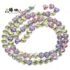 Cuentas Sueltas de Cristal de Vidrio Multicolor de 10 mm con Agujero Recto en Forma de Corazón para Pulsera DIY Hecha a Mano, Accesorios de Ropa