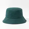 Sombrero de pescador de algodón puro con bordado liso, sombrero de cubo de color sólido liso, versátil, casual, para primavera y otoño, para proteger del sol, para exteriores, de color caramelo