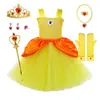 Vestido de Princesa Hada Traje de Blancanieves Vestido de Pastel Tutú para Niñas Enviar Corona Vestido de Escenario