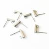 Anel de solda de pino de solda de haste quadrada de aço inoxidável banhado a ouro real com anel transfronteiriço para acessórios de joias DIY