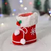 Decoração de Natal Botas de Natal Sacola de Presente Caixa de Doces Botas Aveludadas Crianças Pequeno Presente Sacola de Embalagem de Doces
