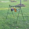 Estante triangular de viaje, estante de almacenamiento para camping, soporte plegable ultraligero de aleación de aluminio, soporte para lámpara, camping portátil, estante para vajilla de camping