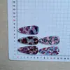 Novos grampos de cabelo retrô com estampa de leopardo em formato de gota d'água, grampos de bico de pato e pequenos acessórios de cabelo com cola cremosa DIY - direto do fabricante